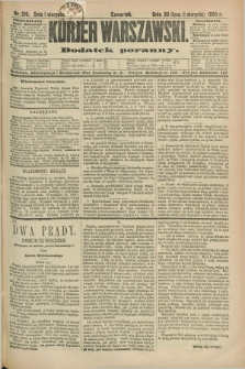 Kurjer Warszawski : dodatek poranny. R.69, nr 210 (1 sierpnia 1889)