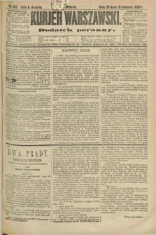 Kurjer Warszawski : dodatek poranny. R.69, nr 215 (6 sierpnia 1889)