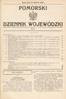 Pomorski Dziennik Wojewódzki. 1937, nr 2