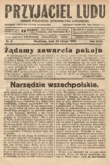 Przyjaciel Ludu : organ Polskiego Stronnictwa Ludowego. 1920, nr 9