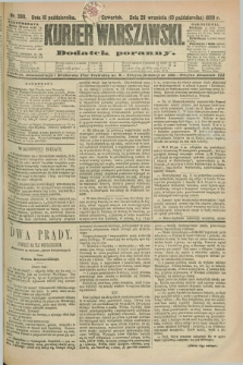 Kurjer Warszawski : dodatek poranny. R.69, nr 280 (10 października 1889)