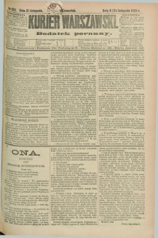 Kurjer Warszawski : dodatek poranny. R.69, nr 322 (21 listopada 1889)