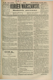 Kurjer Warszawski : dodatek poranny. R.69, nr 342 (11 grudnia 1889)