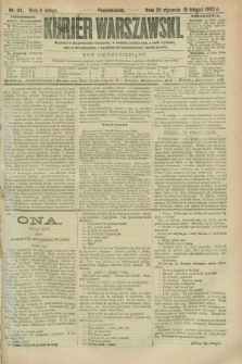 Kurjer Warszawski. R.70, nr 34 (3 lutego 1890)