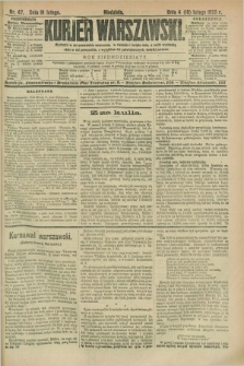 Kurjer Warszawski. R.70, nr 47 (16 lutego 1890)