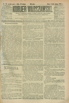 Kurjer Warszawski. R.70, nr 49 (18 lutego 1890)