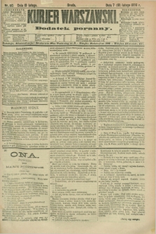 Kurjer Warszawski : dodatek poranny. R.70, nr 50 (19 lutego 1890)
