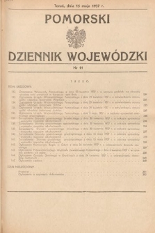 Pomorski Dziennik Wojewódzki. 1937, nr 11