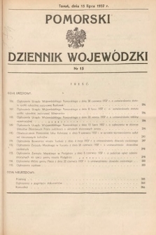 Pomorski Dziennik Wojewódzki. 1937, nr 15