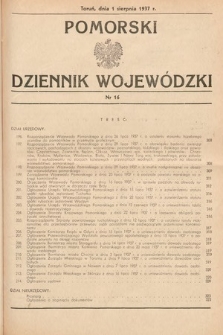 Pomorski Dziennik Wojewódzki. 1937, nr 16