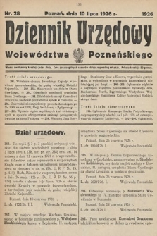 Dziennik Urzędowy Województwa Poznańskiego. 1926, nr 28