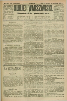 Kurjer Warszawski : dodatek poranny. R.70, nr 244 (4 września 1890)