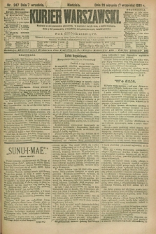 Kurjer Warszawski. R.70, nr 247 (7 września 1890)
