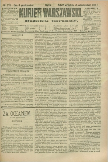 Kurjer Warszawski : dodatek poranny. R.70, nr 273 (3 października 1890)