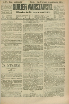 Kurjer Warszawski : dodatek poranny. R.70, nr 274 (4 października 1890)