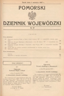 Pomorski Dziennik Wojewódzki. 1937, nr 19