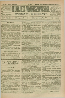 Kurjer Warszawski : dodatek poranny. R.70, nr 313 (12 listopada 1890)