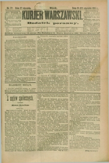 Kurjer Warszawski : dodatek poranny. R.71, nr 27 (27 stycznia 1891)