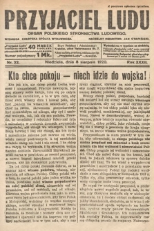 Przyjaciel Ludu : organ Polskiego Stronnictwa Ludowego. 1920, nr 32