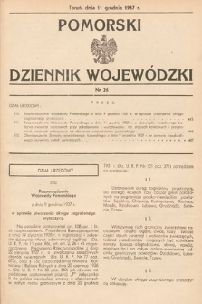 Pomorski Dziennik Wojewódzki. 1937, nr 26