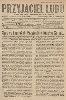 Przyjaciel Ludu : organ Polskiego Stronnictwa Ludowego. 1920, nr 40