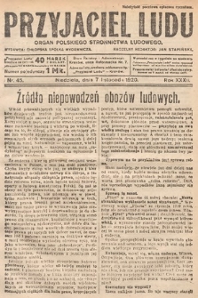 Przyjaciel Ludu : organ Polskiego Stronnictwa Ludowego. 1920, nr 45