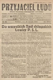 Przyjaciel Ludu : organ Polskiego Stronnictwa Ludowego. 1920, nr 46