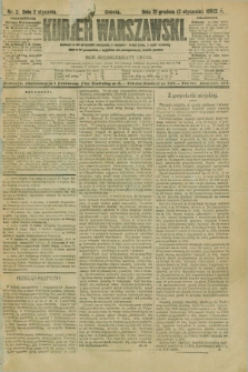 Kurjer Warszawski. R.72, nr 2 (2 stycznia 1892)