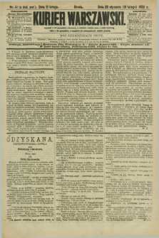 Kurjer Warszawski. R.72, nr 41 (10 lutego 1892)