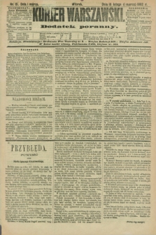 Kurjer Warszawski : dodatek poranny. R.72, nr 61 (1 marca 1892)