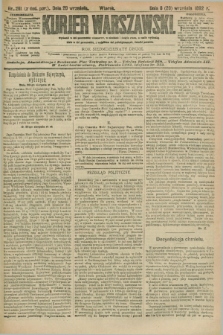 Kurjer Warszawski. R.72, nr 261 (20 września 1892)