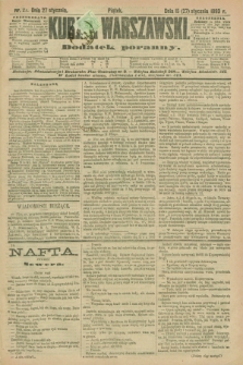 Kurjer Warszawski : dodatek poranny. R.73, nr 27 (27 stycznia 1893)