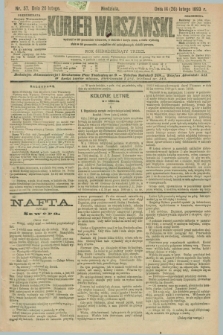 Kurjer Warszawski. R.73, nr 57 (26 lutego 1893)