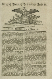 Königlich Preußisch Pommersche Zeitung. 1811, No. 18 (4 März)
