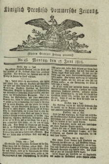 Königlich Preußisch Pommersche Zeitung. 1811, No. 48 (17 Juni)
