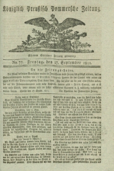 Königlich Preußisch Pommersche Zeitung. 1811, No. 77 (27 September)