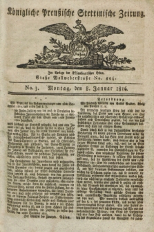 Königliche Preußische Stettinische Zeitung. 1816, No. 3 (8 Januar)