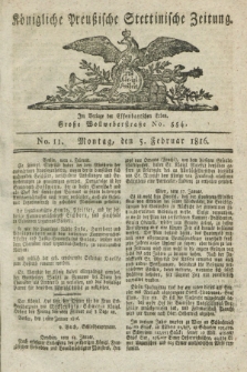Königliche Preußische Stettinische Zeitung. 1816, No. 11 (5 Februar)