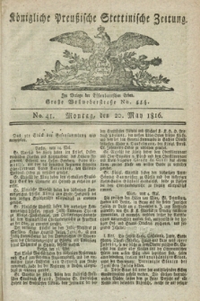 Königliche Preußische Stettinische Zeitung. 1816, No. 41 (20 May)