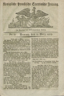 Königliche Preußische Stettinische Zeitung. 1819, No. 22 (15 März)