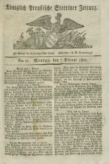 Königlich Preußische Stettiner Zeitung. 1825, No. 11 (7 Februar)