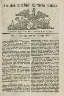 Königlich Preußische Stettiner Zeitung. 1828, No. 4 (14 Januar)