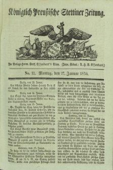 Königlich Preußische Stettiner Zeitung. 1834, No. 12 (27 Januar)