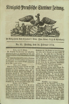 Königlich Preußische Stettiner Zeitung. 1834, No. 20 (14 Februar)