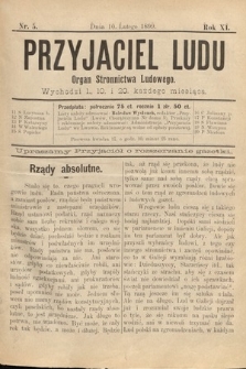 Przyjaciel Ludu : organ Stronnictwa Ludowego. 1899, nr 5