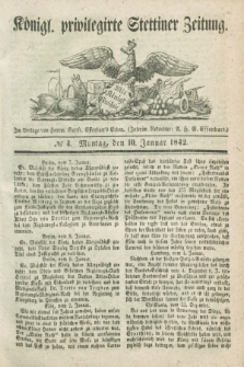 Königl. privilegirte Stettiner Zeitung. 1842, № 4 (10 Januar)