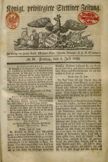 Königl. privilegirte Stettiner Zeitung. 1842, № 78 (1 Juli) + dod.