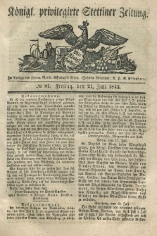 Königl. privilegirte Stettiner Zeitung. 1843, № 87 (21 Juli) + dod.