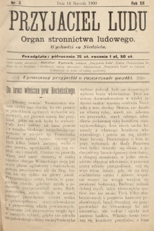 Przyjaciel Ludu : organ Stronnictwa Ludowego. 1900, nr 3