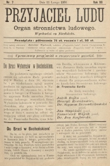 Przyjaciel Ludu : organ Stronnictwa Ludowego. 1900, nr 7